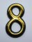 Цифра дверного номера  "8"  золото самоклеющ h=5 см.(3000/150)